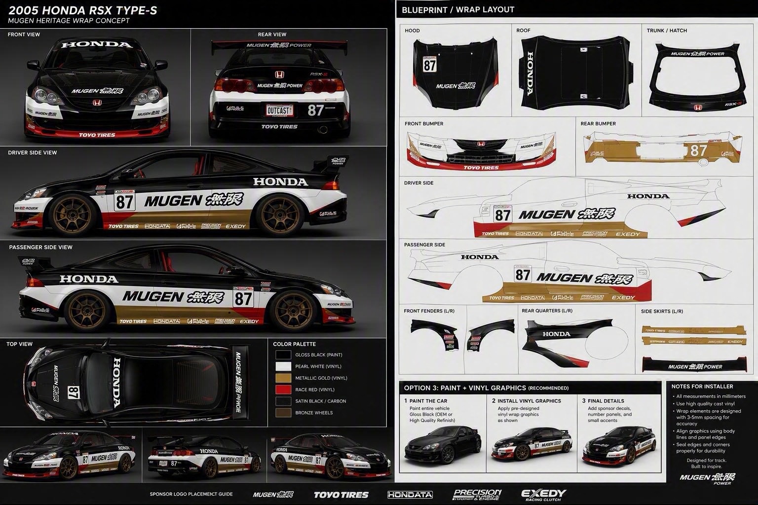 Future RSX wrap and sponsor layout concept